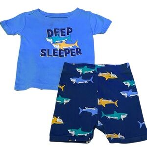 Old navy 2 piece cotton pajama set size 12-18M